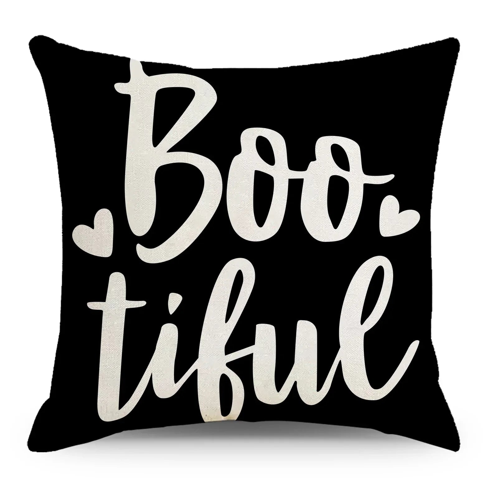 2024 New Linen Halloween Fall Cushion Cover 45x45cm Farmhouse Cat Witch Home Throw Pillow Covers For Home Room Couch Decor
