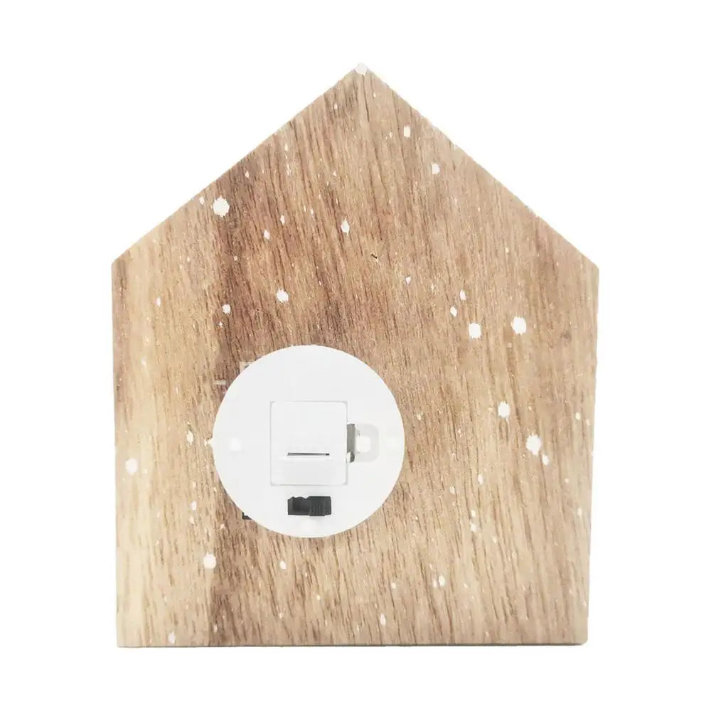 Christmas Wooden House Decor Creative House Shape Light Up Hanging Ornament Christmas Party Supplies Indoor Home Decoration