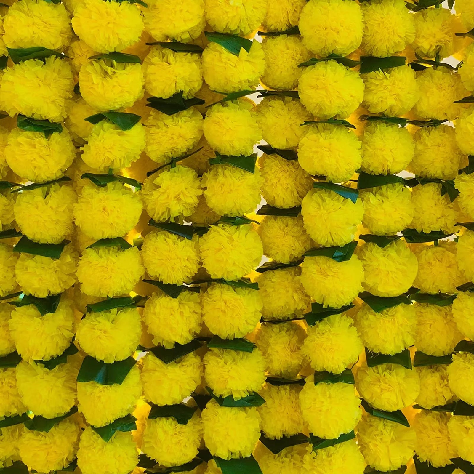 5-100PCS Marigold Flower Garlands for Decoration Artificial Flowers Diwali Indian Décor Pooja Day of The Dead Mexican Party