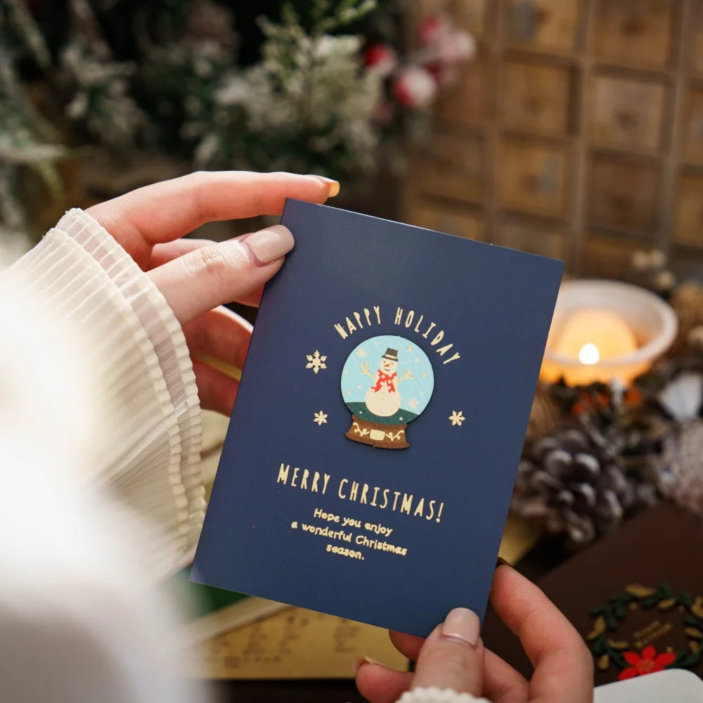 Merry Christmas Cards Set with Envelope New Year Wishes Christmas Gifts Decorative Greeting Xmas Postcards for Xmas 2025