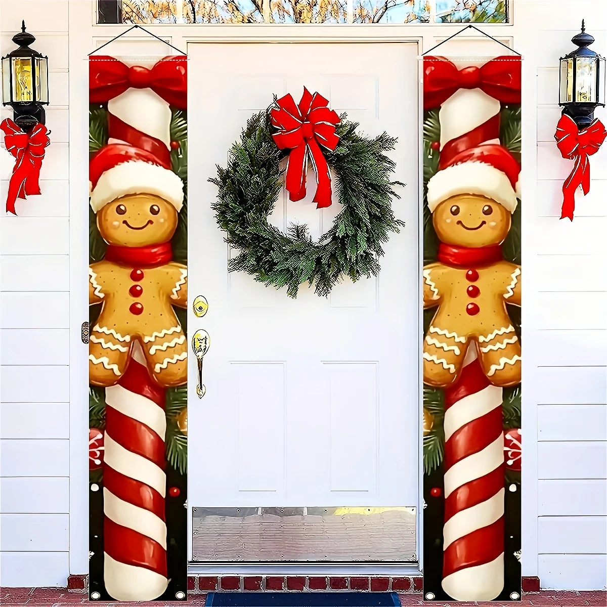 Christmas Hanging Door Banner Merry Christmas Decoration for Home 2025 Xmas Door Decor Navidad Notal Noel Ornament New Year 2026