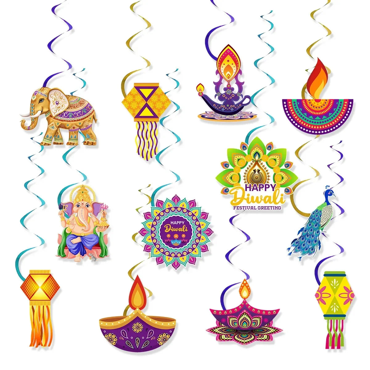 Happy Diwali Party Banner Hanging Garland for Diwali Festival Theme Party Decoration