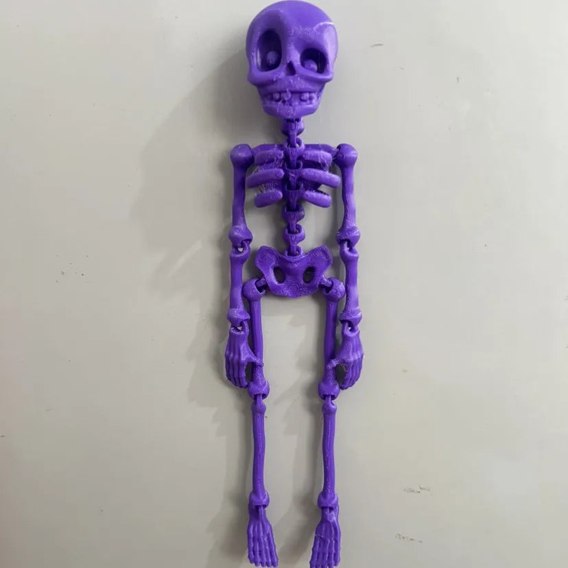 Poseable Skeleton Fridge Magnet Goth Human Skeletons Model with Movable Joints Funny Articulated Fridge Sticker Halloween Decor