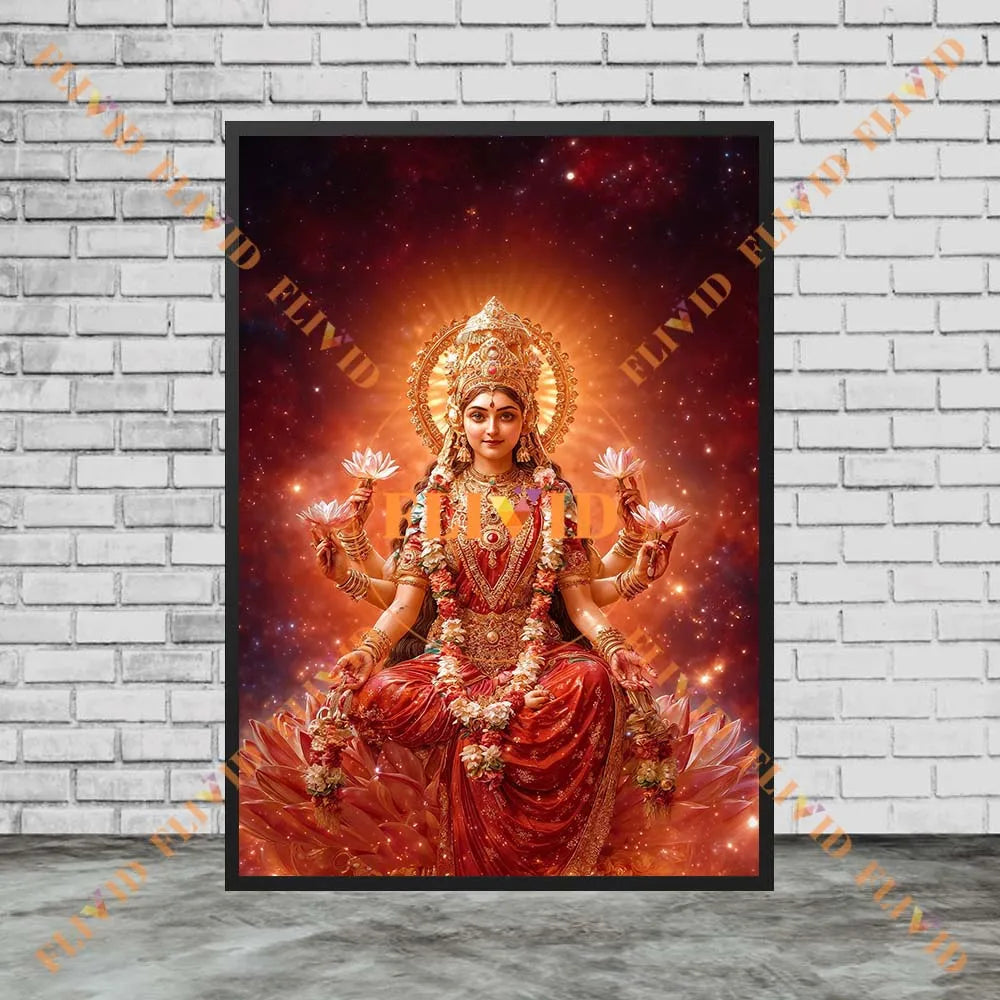Goddess Parvati Shiva Vishnu Religion Poster Wall Pictures For Church Decor Wall Art Canvas Painting Posters Unframed