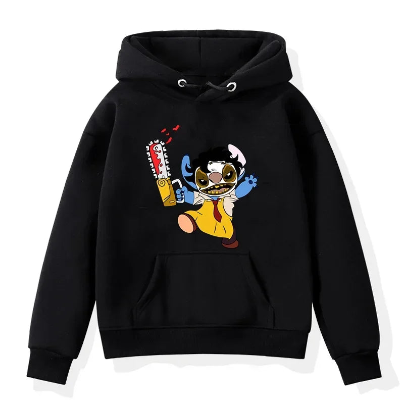 Lovely Pattern Halloween Male Sweatshirts Fashion Pocket Disney Stitch Cartoon Cozy Men Hoodies Autumn Winter Popular Pullover