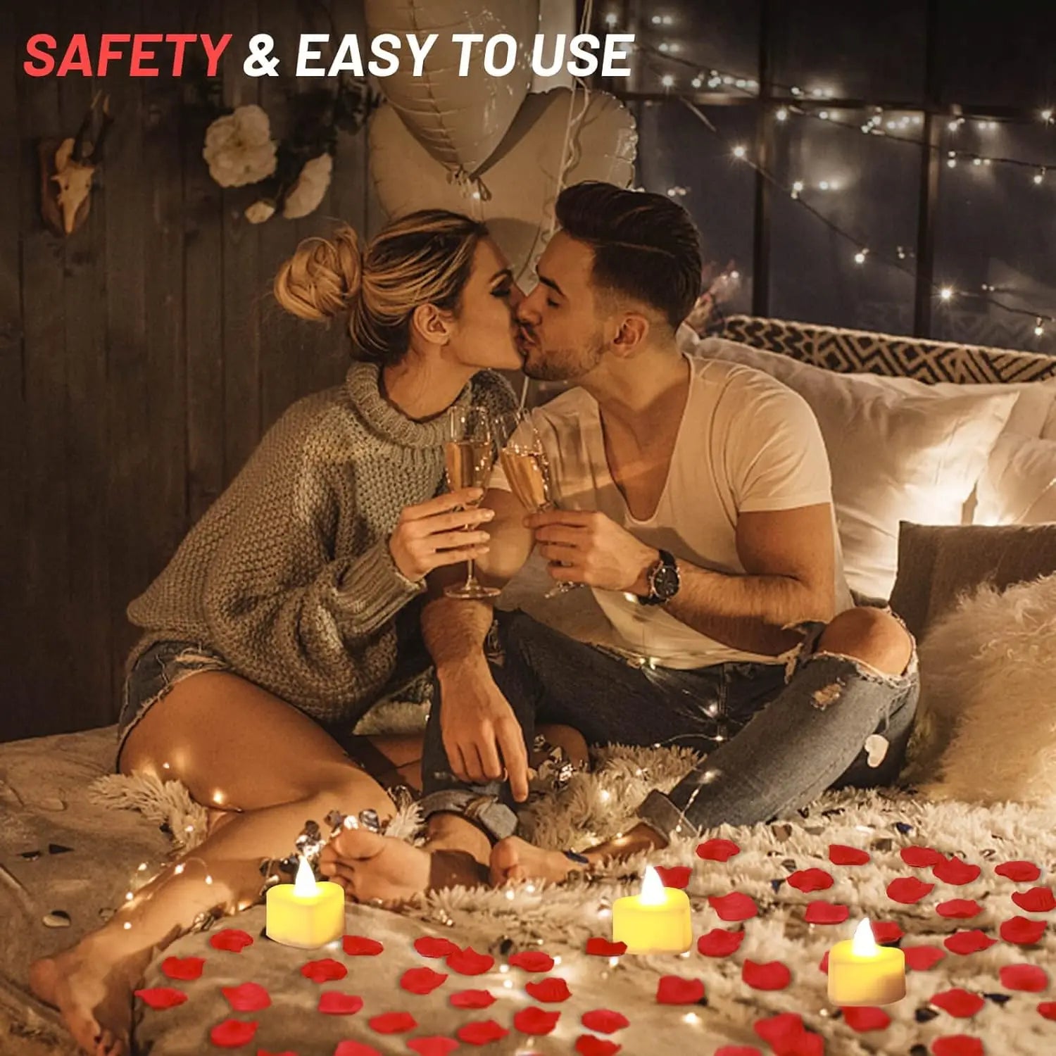 24Pcs Flameless LED Candle Lights Creative Wishing Led Tea Lamp Warm