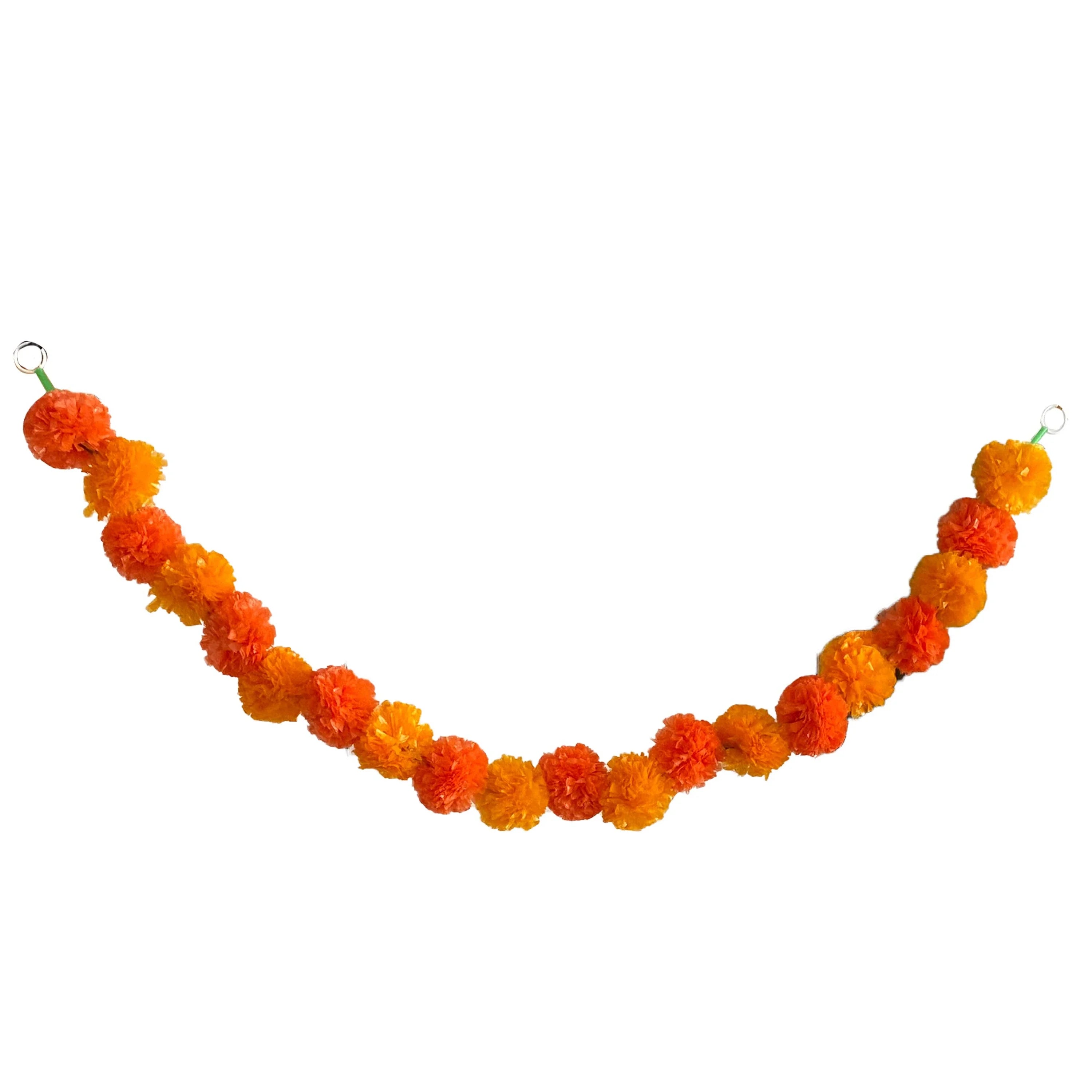 2 Pcs Marigold Flower Garland with бо Flowers for Diwali