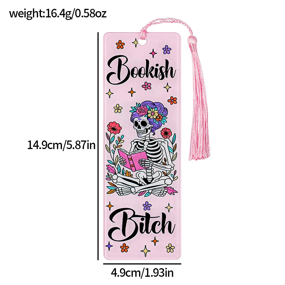 Halloween Ghost & Skeleton Bookmarks Page Holder for Kids Teens Adults Great for Home Library Classroom Book Clubs Creative Gift