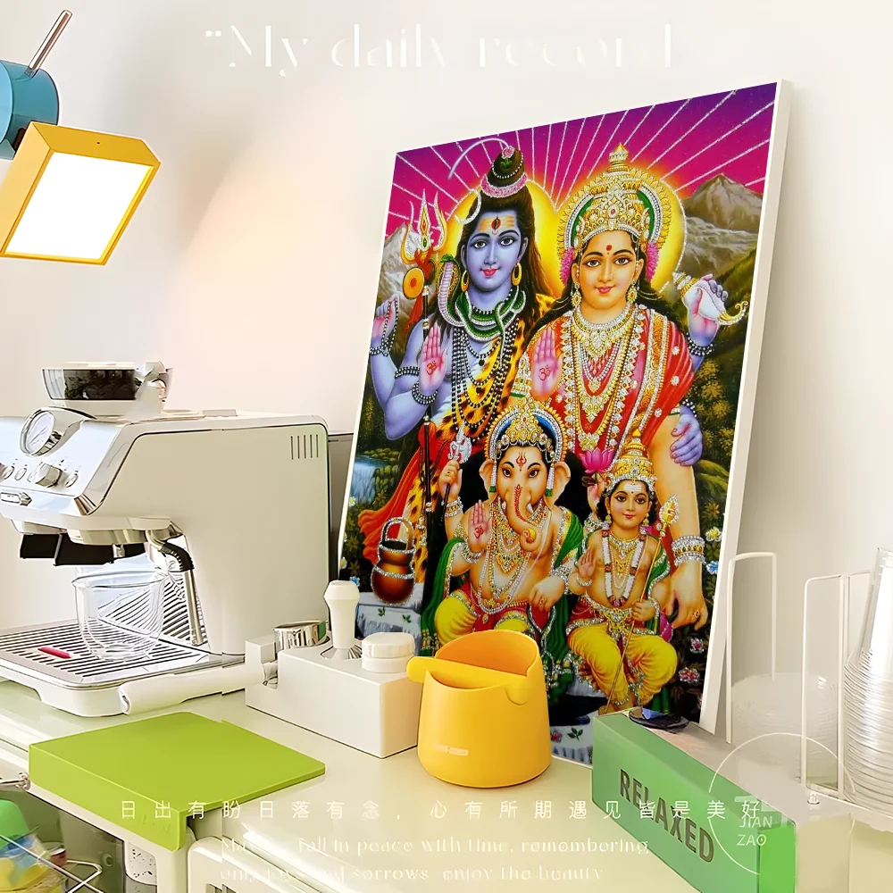 Hindu God Anime Posters Sticky Whitepaper Sticker Room Decor