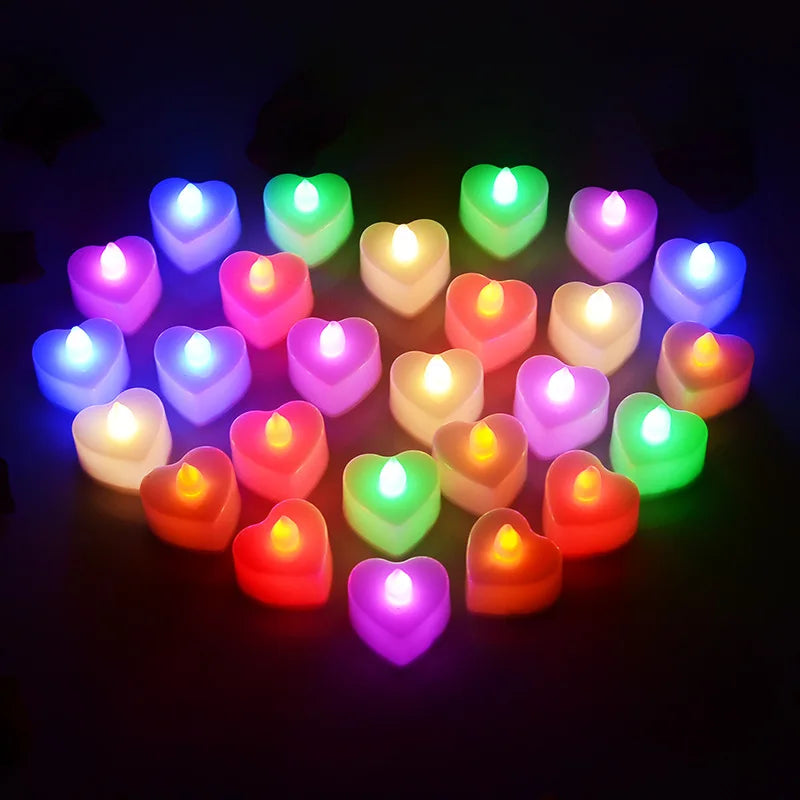 24Pcs Flameless LED Candle Lights Creative Wishing Led Tea Lamp Warm