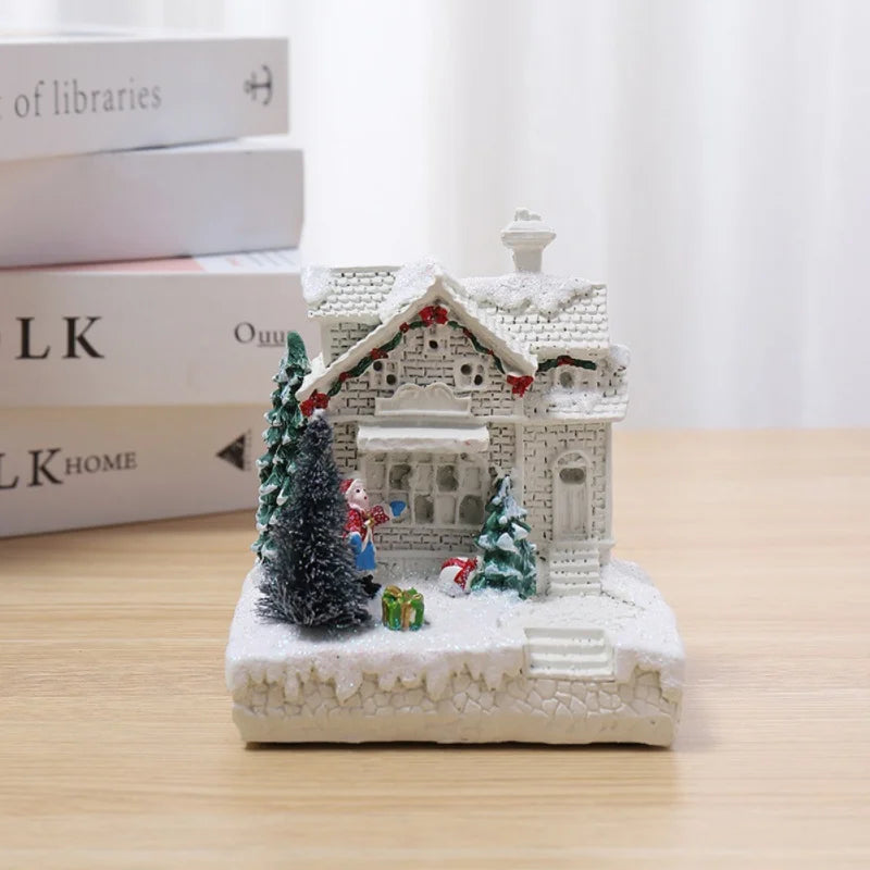 Christmas Light House Christmas Village Decoration For Home Xmas Gifts Christmas Ornaments New Year 2025 Natale Navidad Noel
