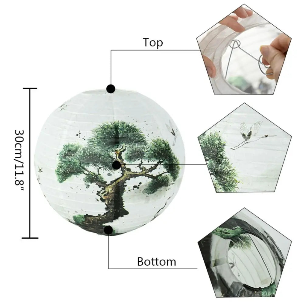 Diwali Lights Lamps Home Decoration Flower Lantern Round Lamp Lampshade Paper Lantern