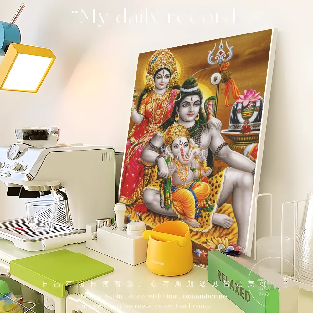 Hindu God Anime Posters Sticky Whitepaper Sticker Room Decor