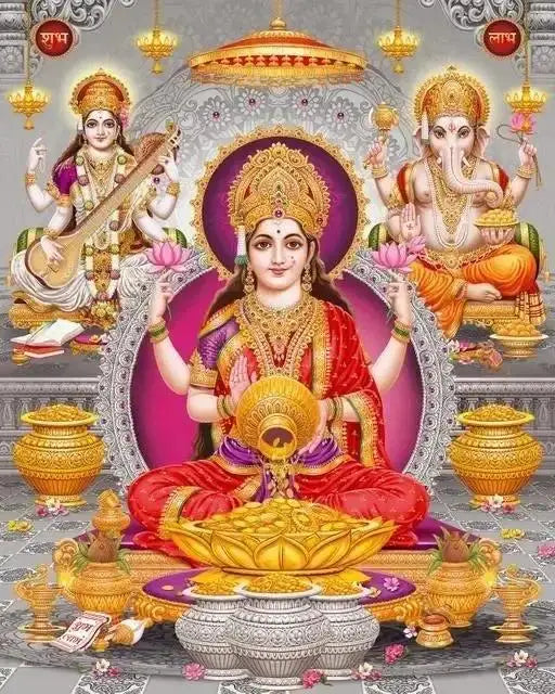 God Ganesha Canvas Wall Art God Series Religious Temple Print for Living Room Decor