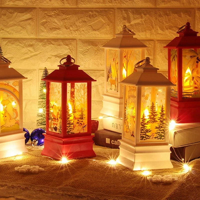 Christmas Lantern Light Merry Christmas Decorations for Home Christmas Tree Ornaments 2024 Navidad Xmas Gifts New Year 2025