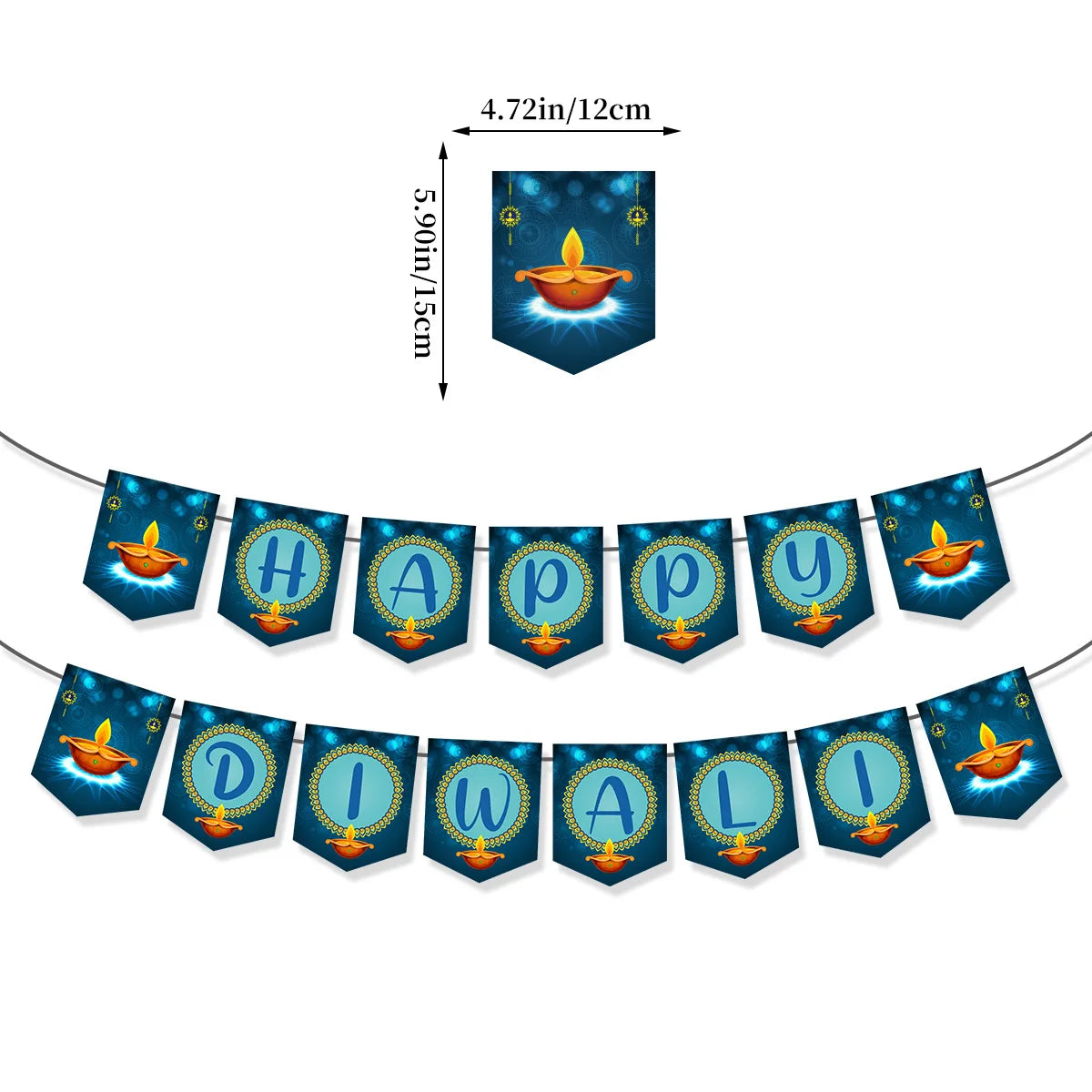 Happy Diwali Party Banner Hanging Garland for Diwali Festival Theme Party Decoration