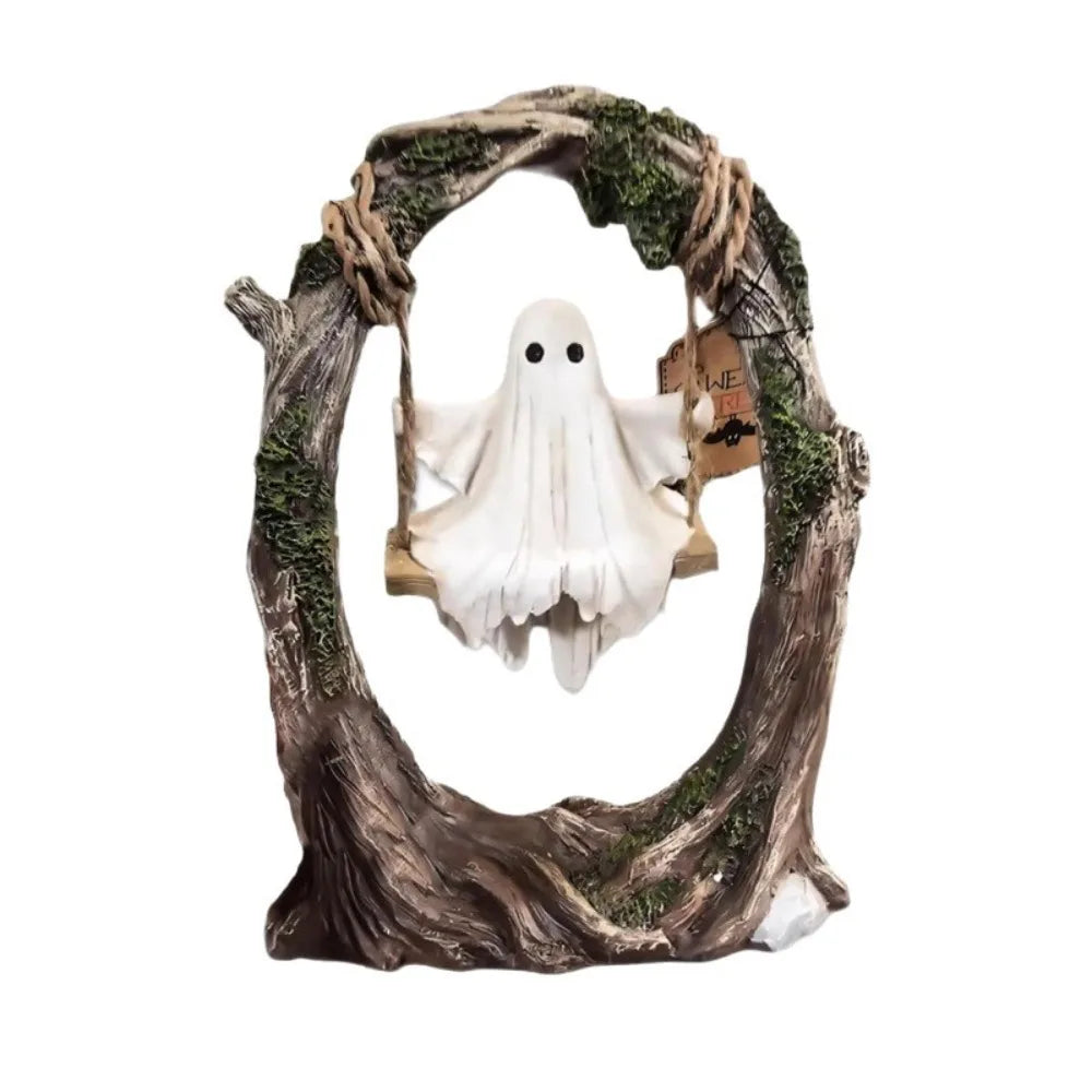 Halloween Themed Halloween Swing Ghost Ornament Handicraft Model Spooky Ghosts Decor Statue Collectible