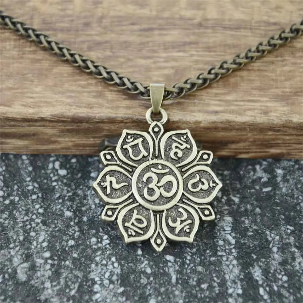 OM Pendant Necklace For Men and Women Religious Jewelry