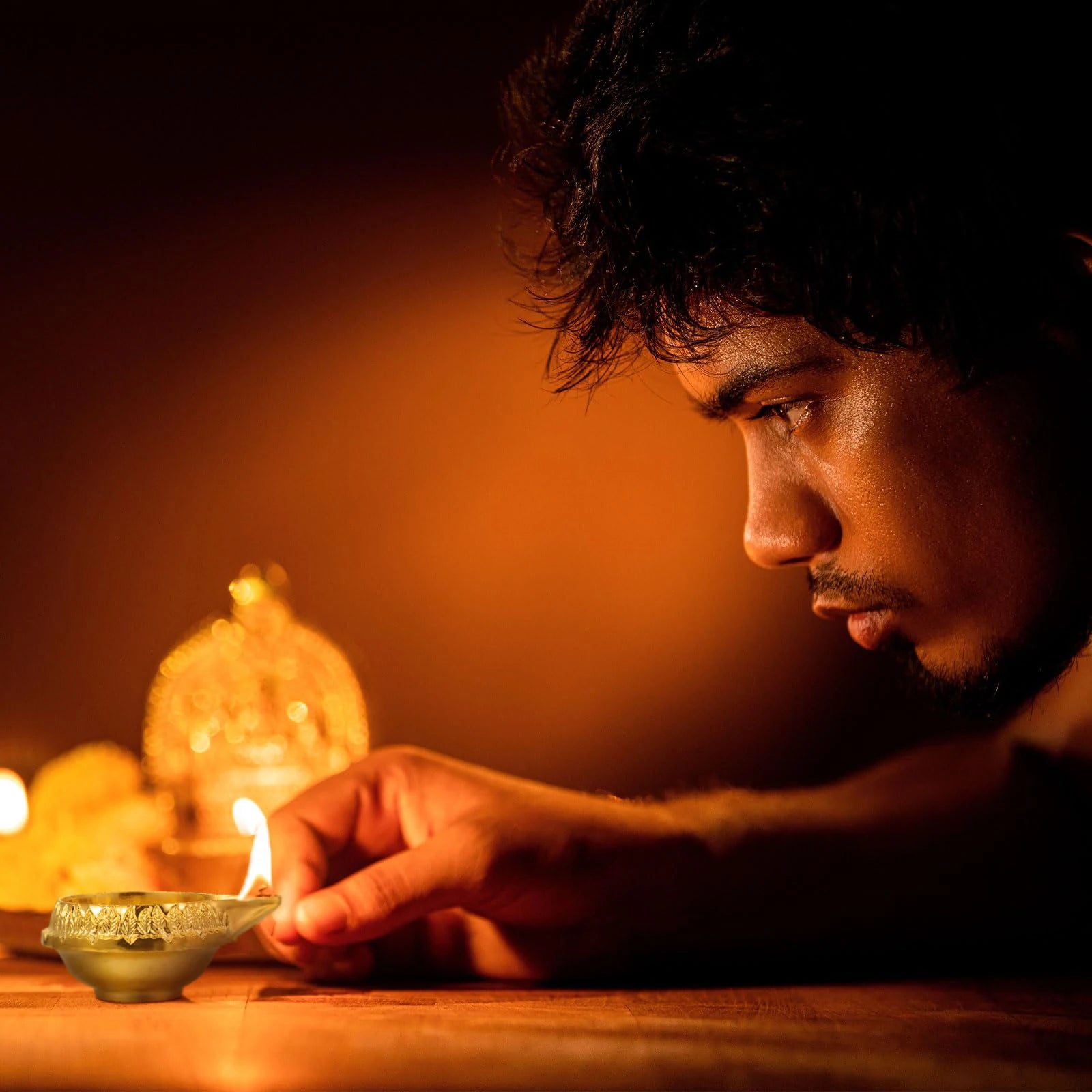 4-50Pcs Diwali Diya Lamp Brass Oil Lamp