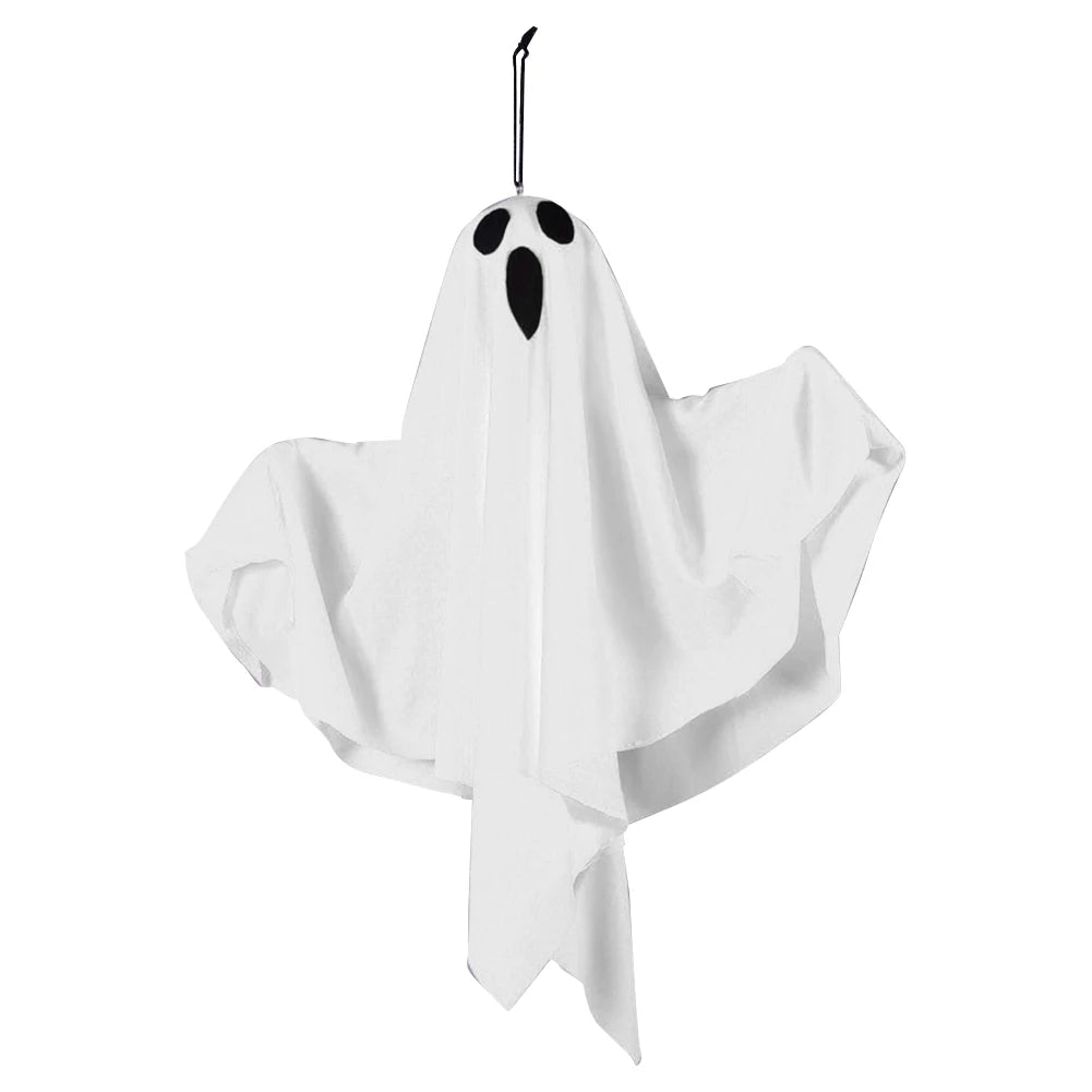 Halloween Glowing White Ghost LED Hanging Ghosts Horror Props with Fairy Light Indoor Outdoor Haunted House Halloween Decoration