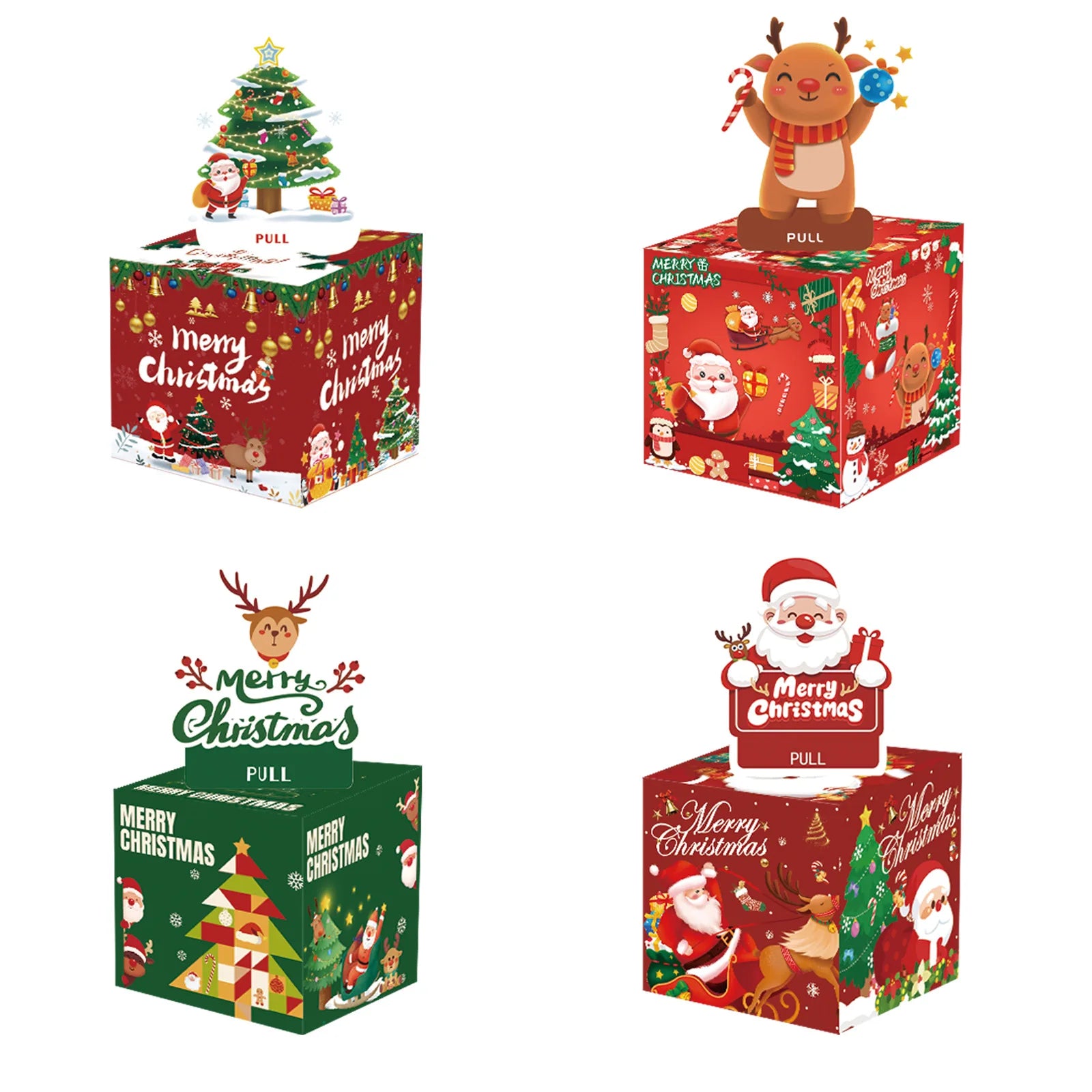 Christmas Money Box Collection With Santa And Friends For Holiday Party Decorations Gift Exchange Cash Box Festival Ornament