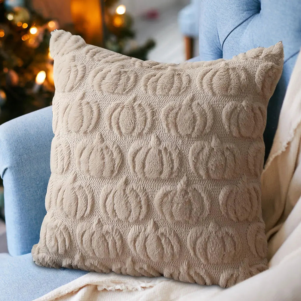 Halloween Linen Cushion Cover Trick or Treat Theme Pillowcase Cartoon Pumpkin Ghost Pillow Cover Halloween Party Home Decoration