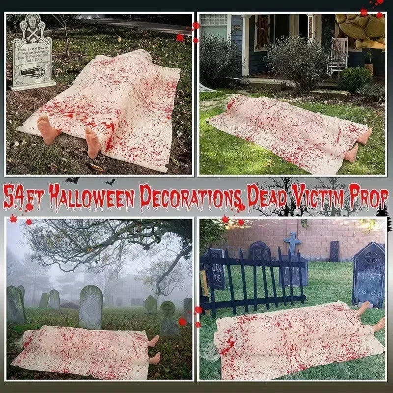 Halloween Props Decorations Outdoor Props Inflatable Mannequins Haunted Mansion and Secret Room Scary Atmosphere Decoration