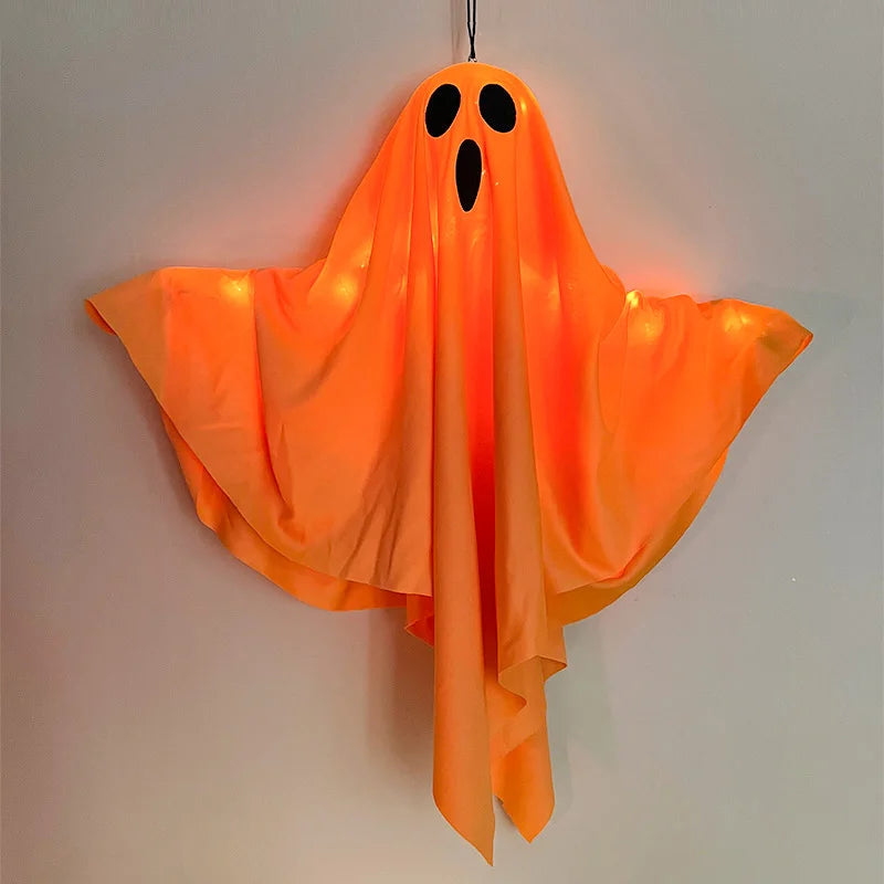Halloween Ghost LED Light Hanging Ghost Home Decoration Outdoor Ghost House Bar Hanging Light Horror Prop Party Decoration