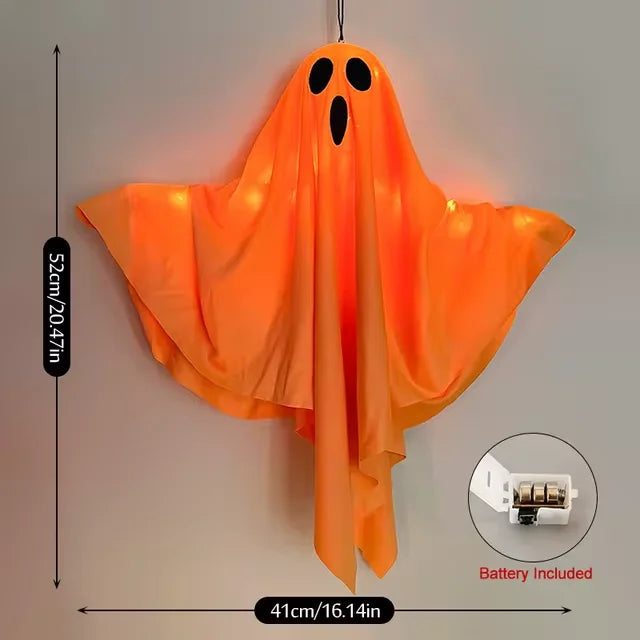Halloween Ghost LED Light Hanging Ghost Home Decoration Outdoor Ghost House Bar Hanging Light Horror Prop Party Decoration