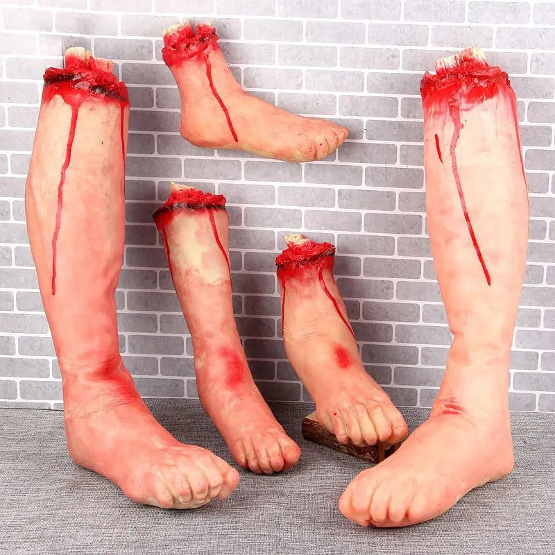 Halloween Prop Bloody Scary Fake Organ Human Brain Body Parts Fake Hand Finger Leg Foot Brain Heart Party Accessories