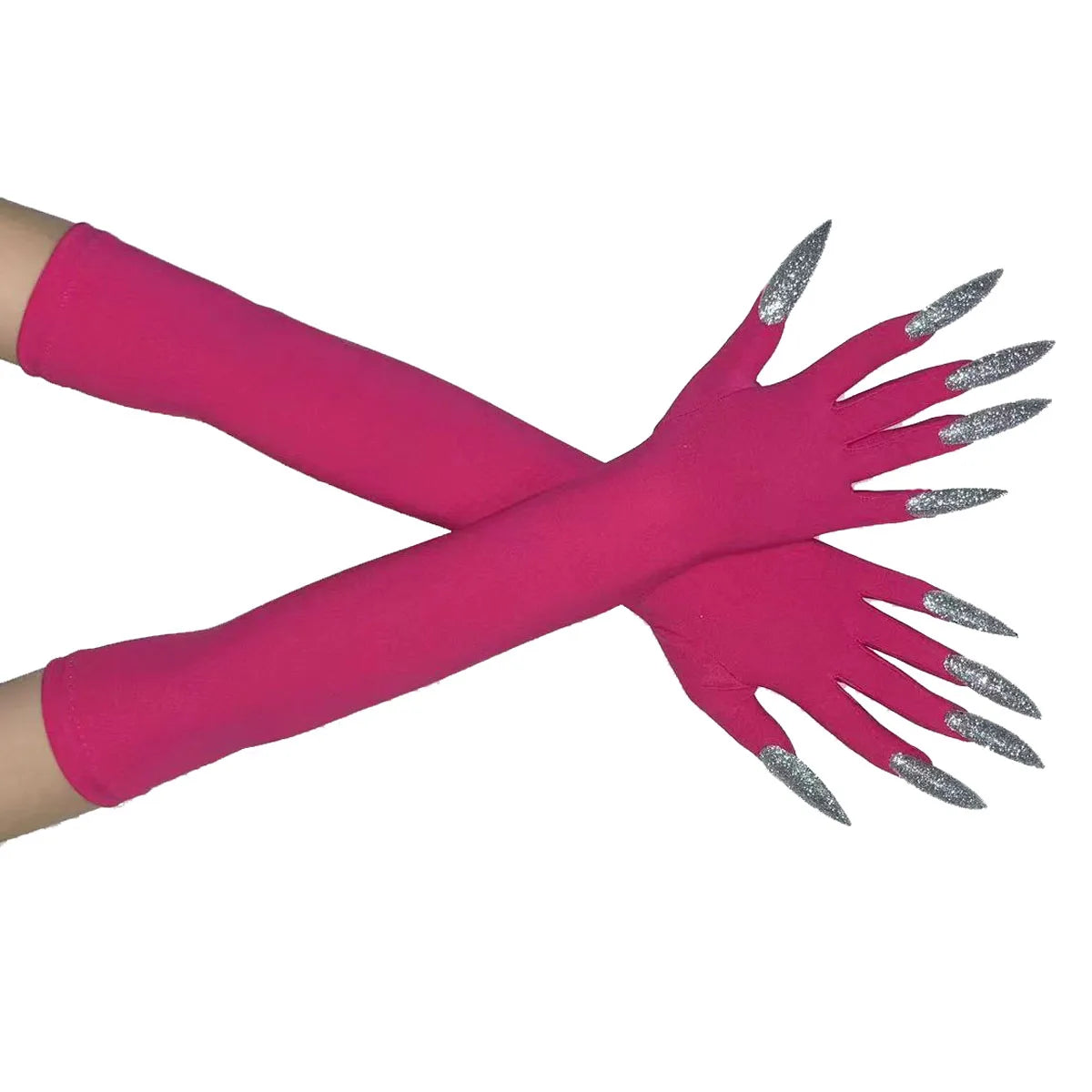 Cool Halloween gloves long ghost claw dress up gloves fashionable red long nails Cosplay Halloween funny gloves A529