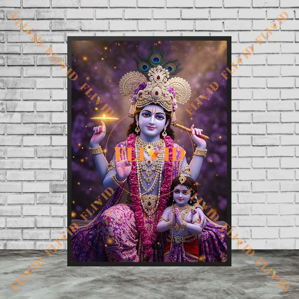 Goddess Parvati Shiva Vishnu Religion Poster Wall Pictures For Church Decor Wall Art Canvas Painting Posters Unframed