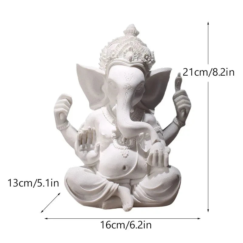 Sandstone Indian Ganesha  God Statue Religious Hindu  Shop Office Home Decoration Crafts