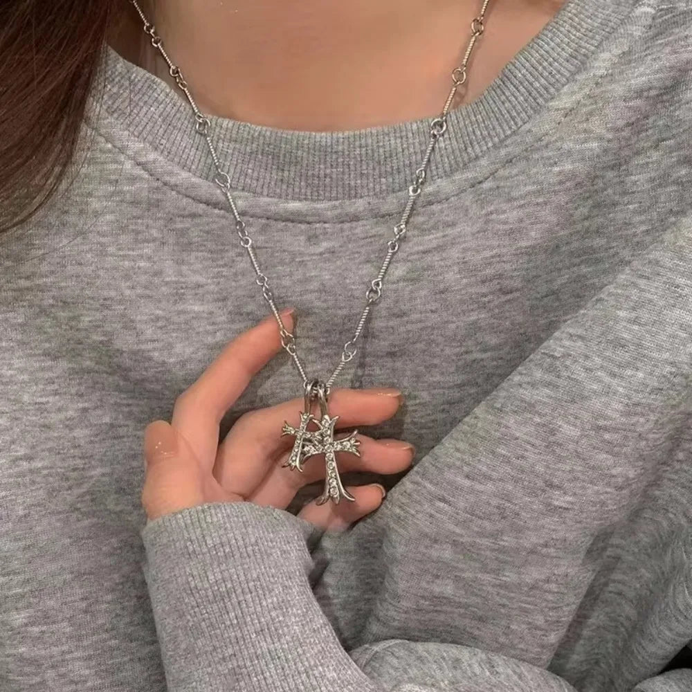 Cross Pendant Necklace Exquisite Trend Necklace, Suitable Women's Jewelry Gifts