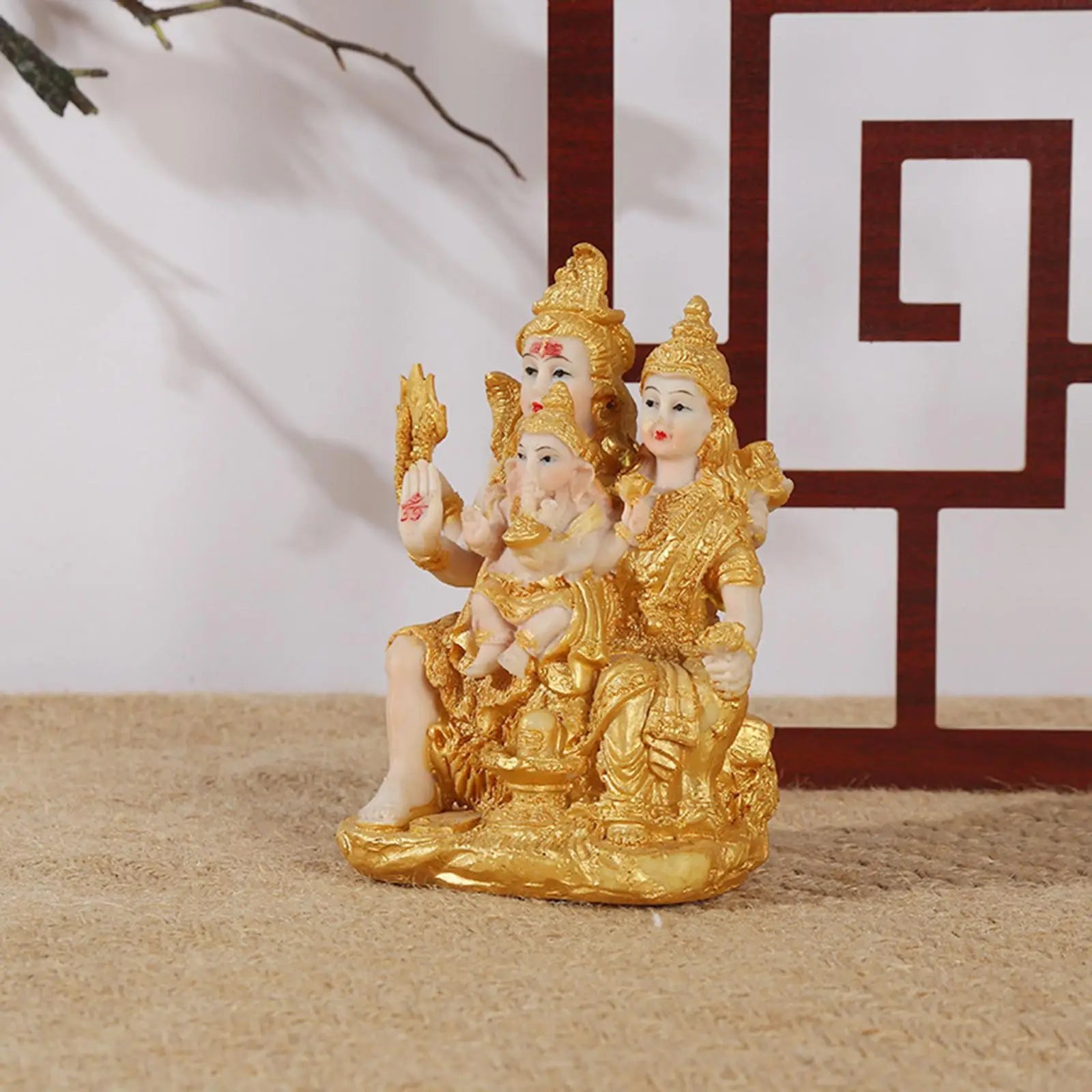 Resin Figurine Hindu God Goddess Decor Gifts Hindu Deity Hindu Decors Spiritual Sculpture Indian Buddha Statue for Altar Diwali