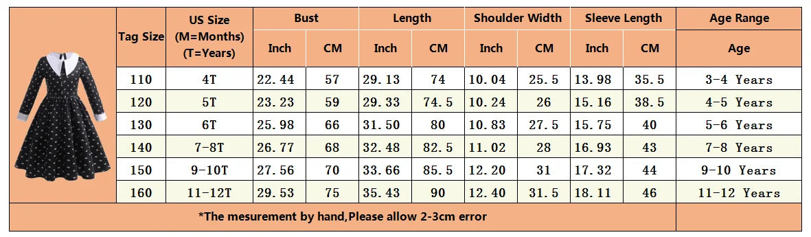 Children Wednesday Costume Girls Black Gothic Family Clothes Halloween Cosplay Costume for Kids Easter Carnival Fancy Dress Up