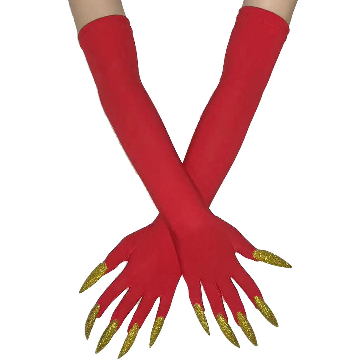 Cool Halloween gloves long ghost claw dress up gloves fashionable red long nails Cosplay Halloween funny gloves A529