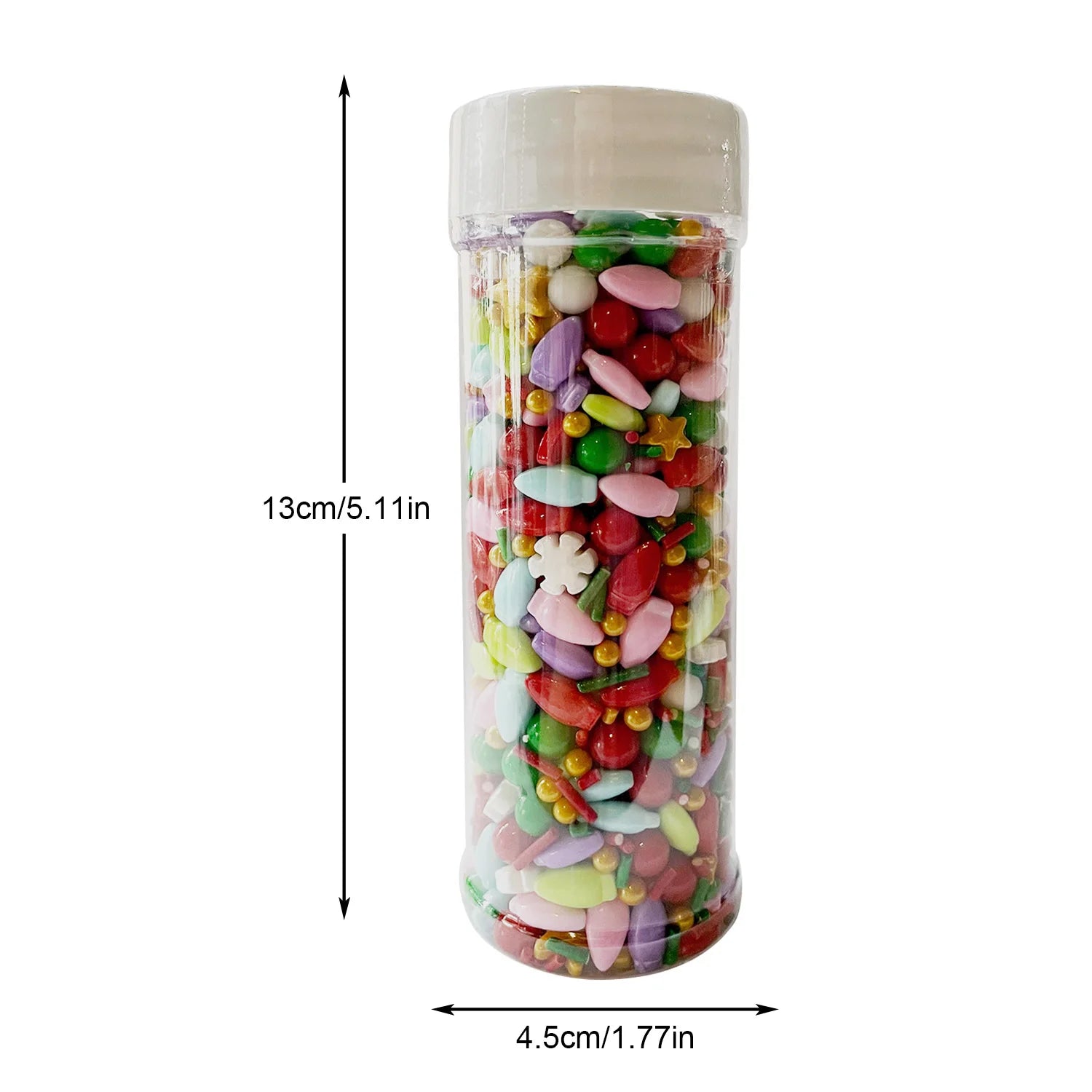 Christmas Sprinkles Mix Christmas Tree Santa Claus Sprinkles Christmas Jimmies Red and Green Sprinkle for  Cookie Baking Decor