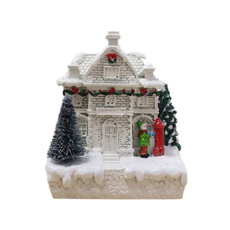 Christmas Light House Christmas Village Decoration For Home Xmas Gifts Christmas Ornaments New Year 2025 Natale Navidad Noel