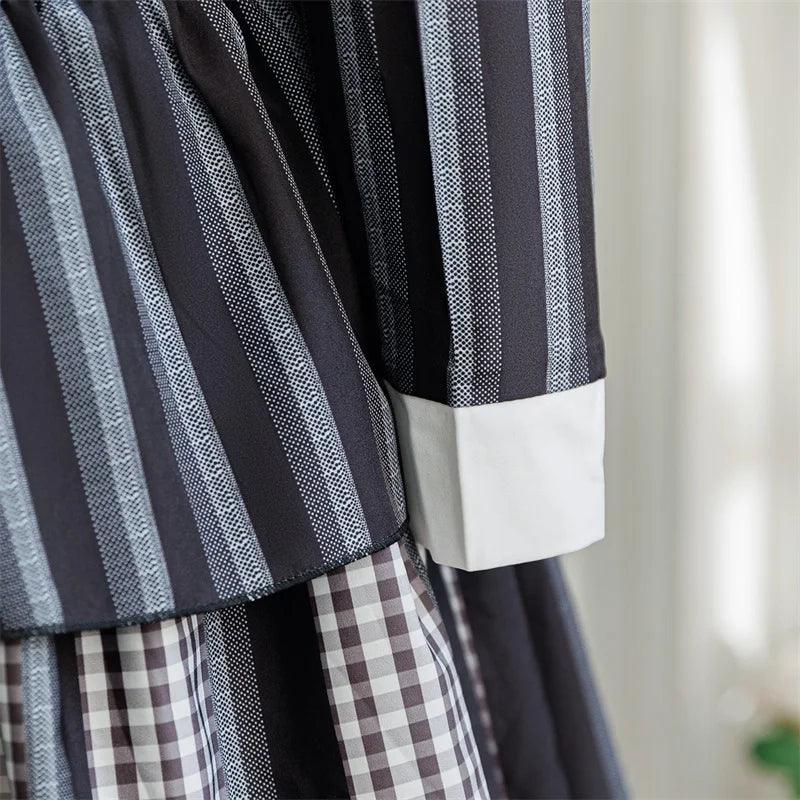 Children Wednesday Costume Girls Black Gothic Family Clothes Halloween Cosplay Costume for Kids Easter Carnival Fancy Dress Up