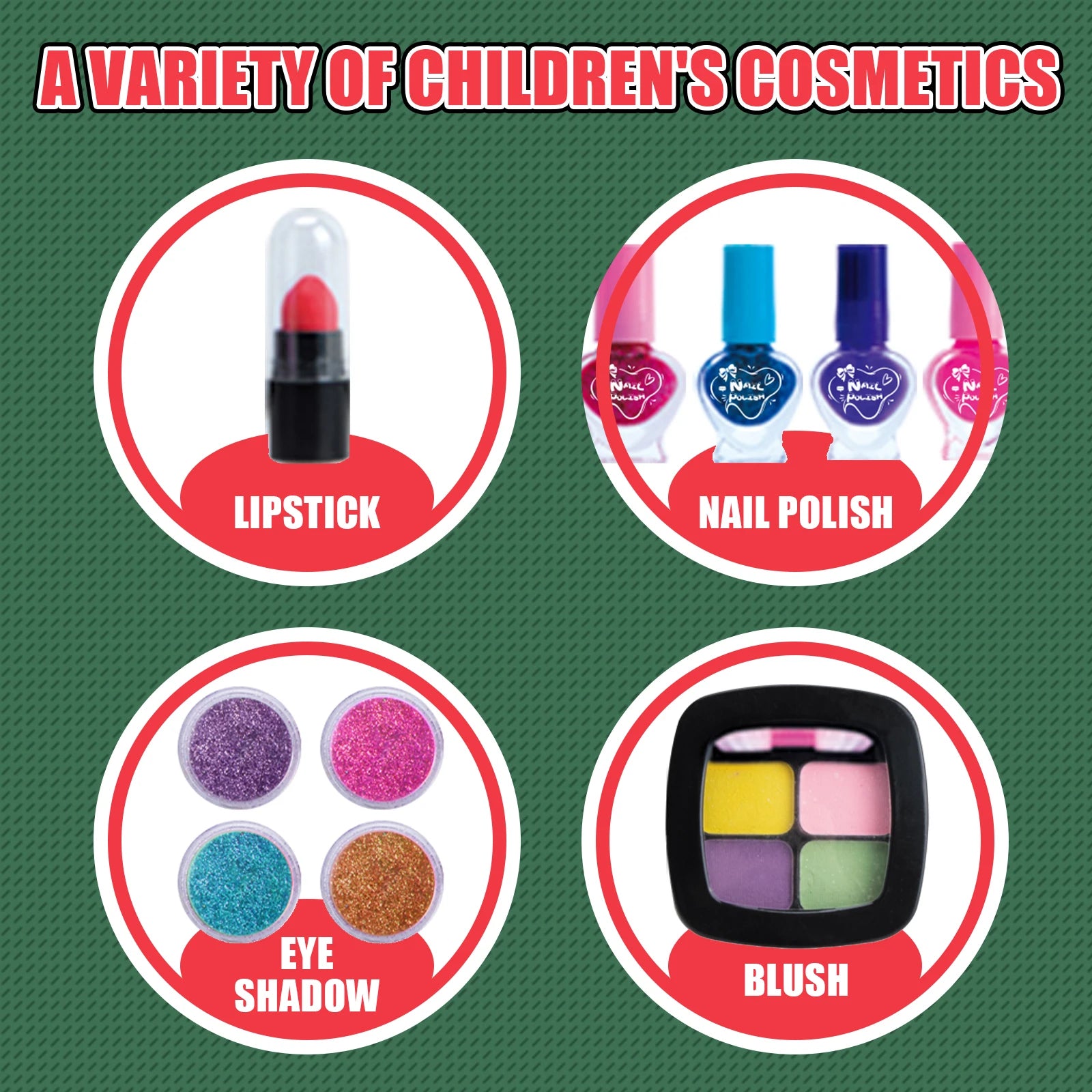 Christmas Diy Makeup And Armor Set For Children, Cosmetics, Beads, Hairpins, Necklaces, Jewelry, Cartoon Toys, Gifts