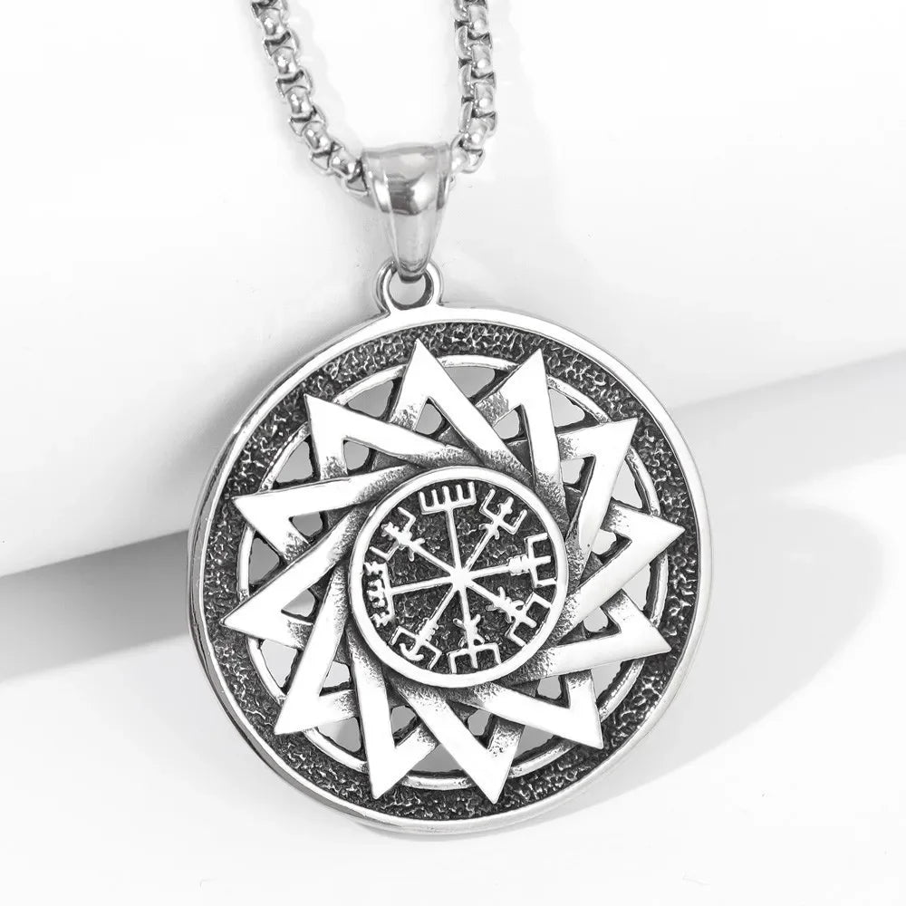 Gothic Pattern Skull Ghost Head Pendant Necklace Men's Punk Trend Alternative Halloween Jewelry