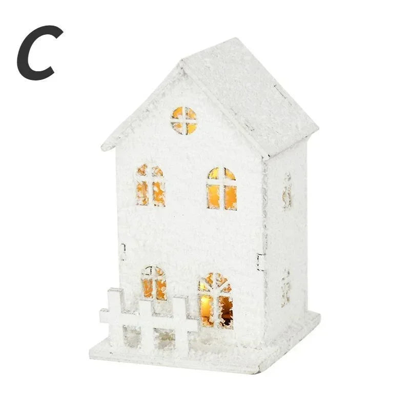 Christmas Decoration with LED Lights Snowflakes Shining and Christmas Decorations for A Small House