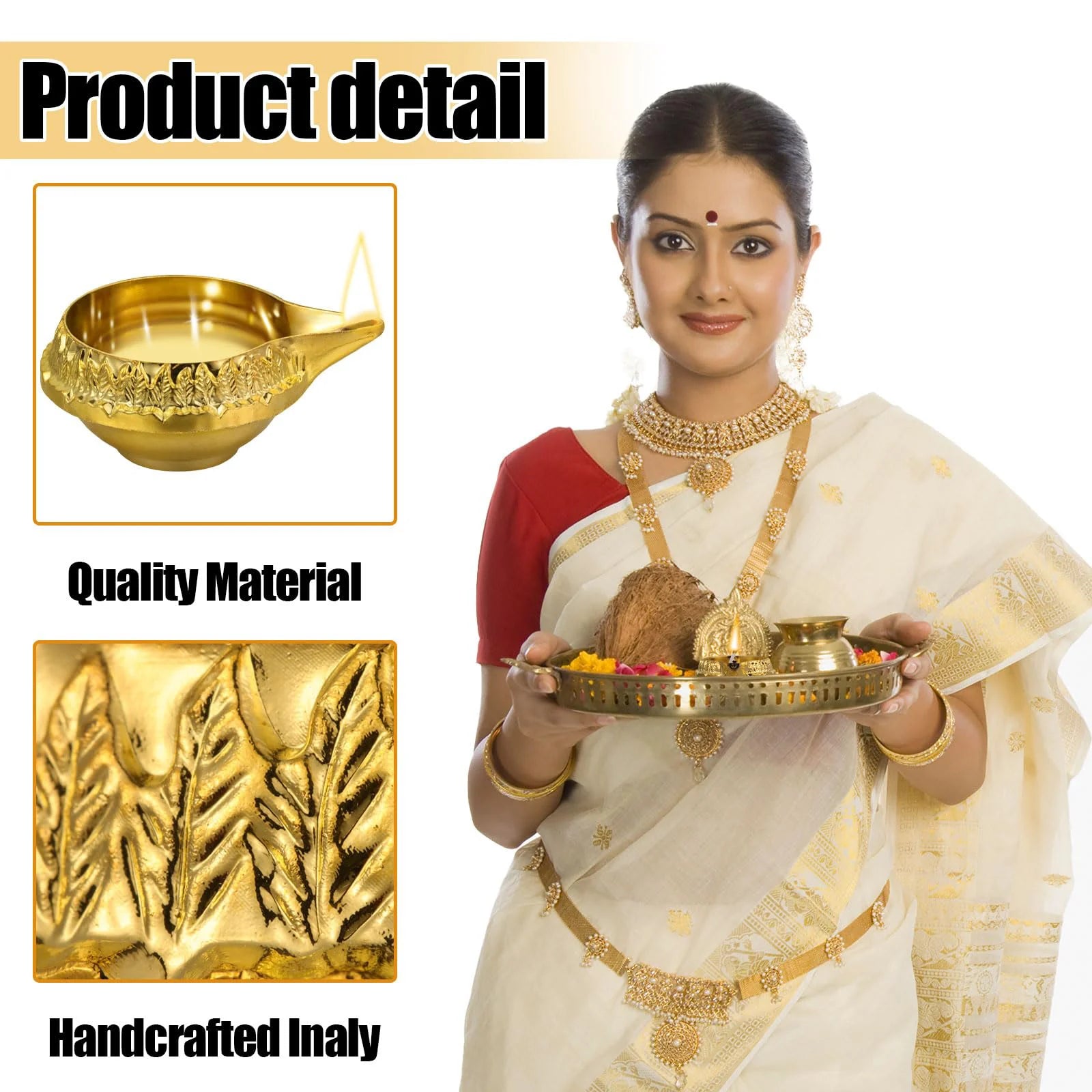 4-50Pcs Diwali Diya Lamp Brass Oil Lamp