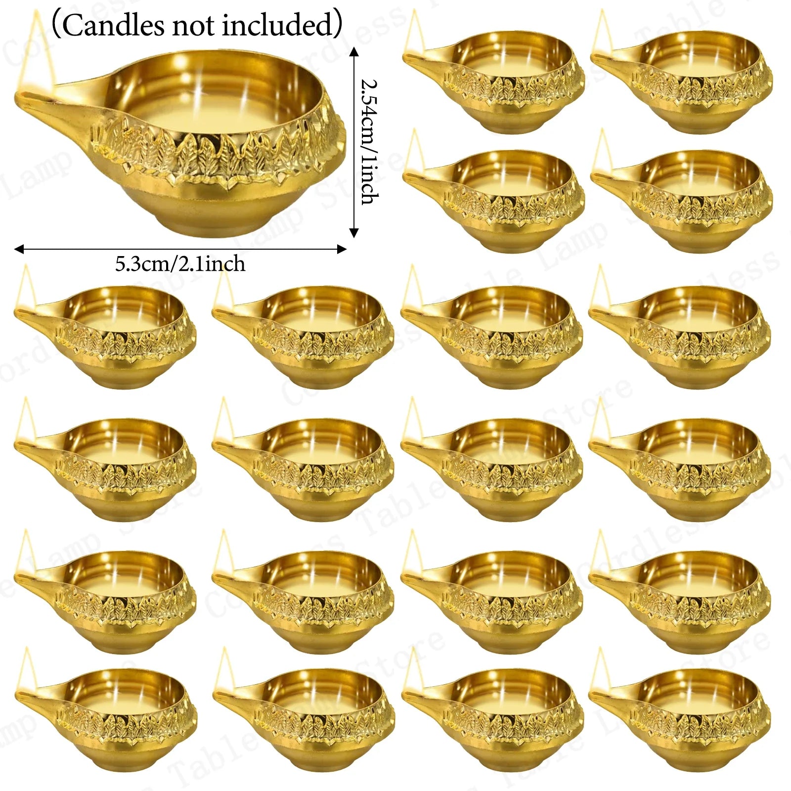 4-50Pcs Diwali Diya Lamp Brass Oil Lamp