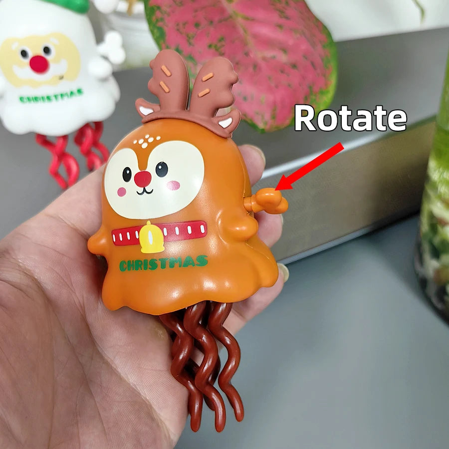 Christmas gifts, dancing Santa Claus, reindeer winding toys, desk Christmas ornaments and decorations