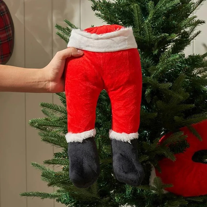 Christmas Tree Decoration Plush Door Decoration Santa Elf Legs Decoration Home Hanging Ornaments Children Gift Surprise Supplies