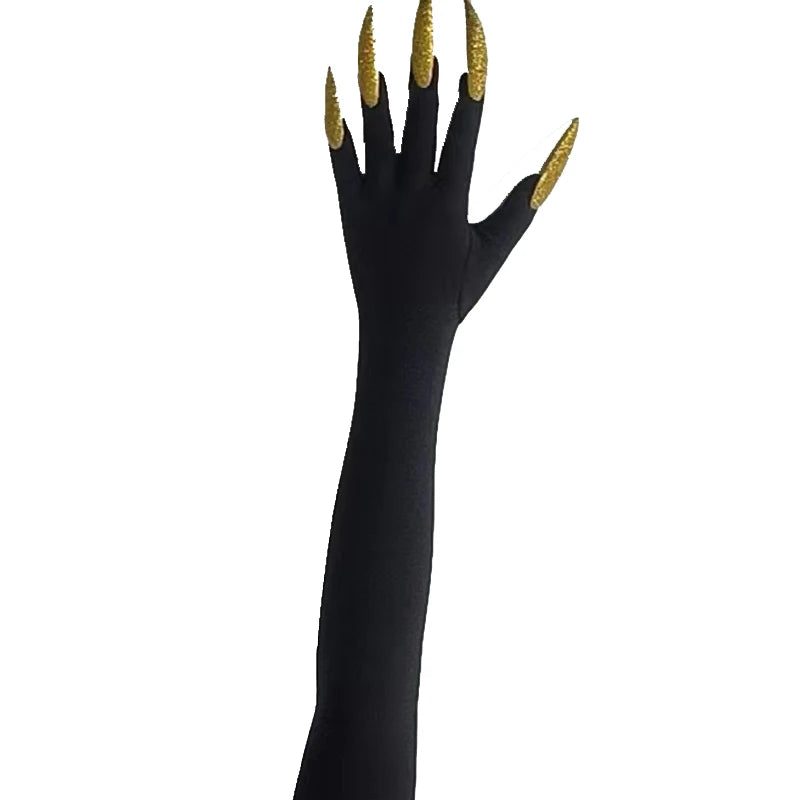 Cool Halloween gloves long ghost claw dress up gloves fashionable red long nails Cosplay Halloween funny gloves A529