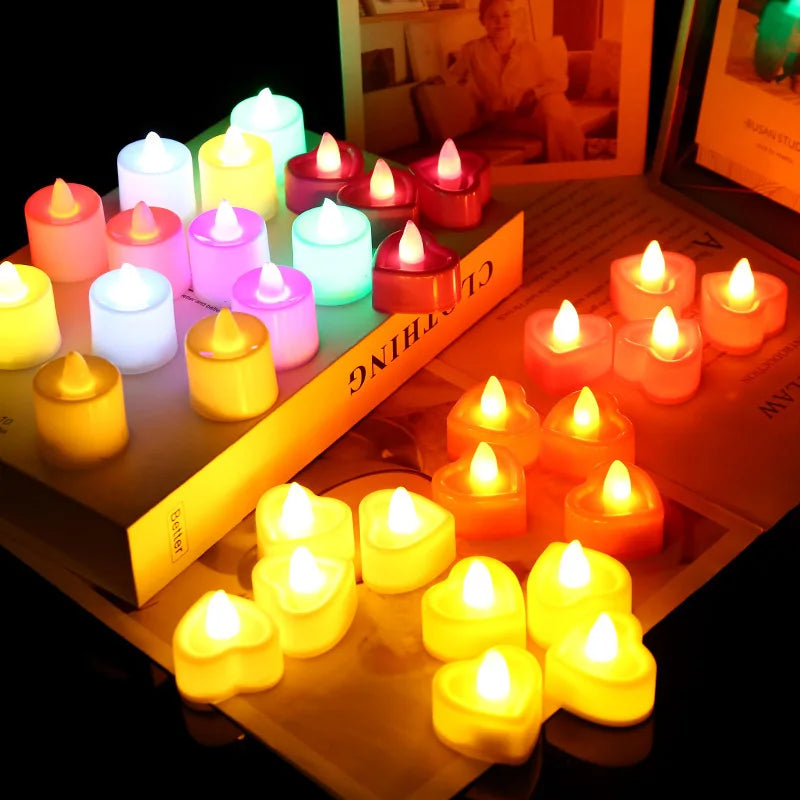 24Pcs Flameless LED Candle Lights Creative Wishing Led Tea Lamp Warm