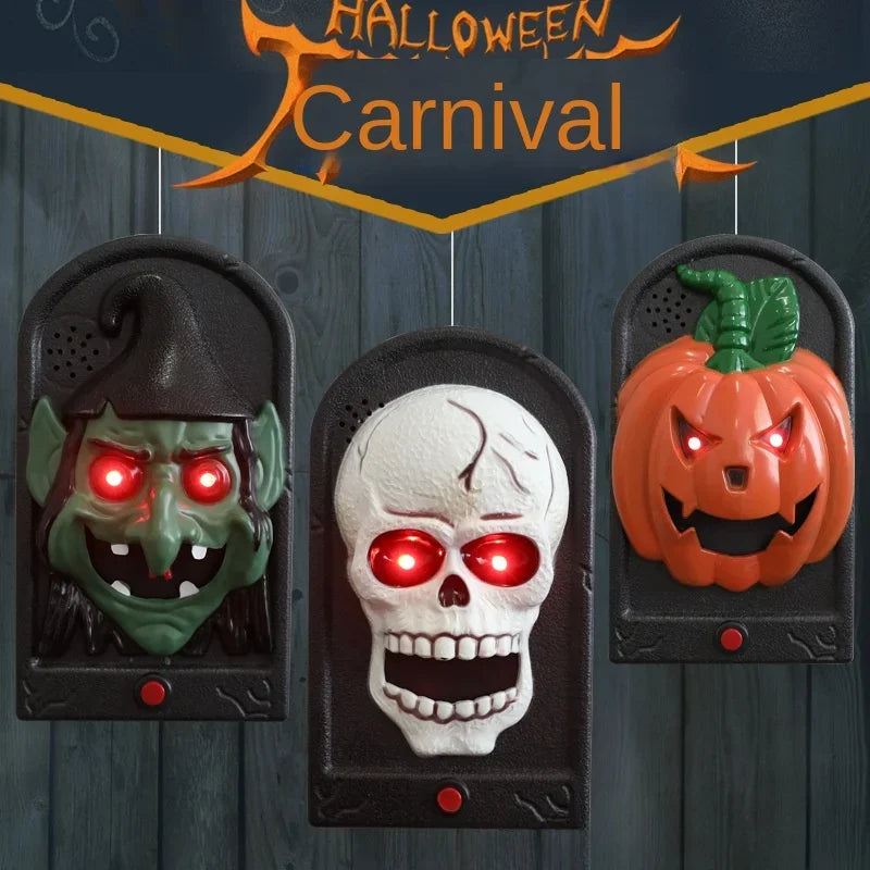 Halloween Doorbell Haunted House Doorbell Scary Halloween Decoration with Spooky Sound for Kids Haunted House Decoration Porch